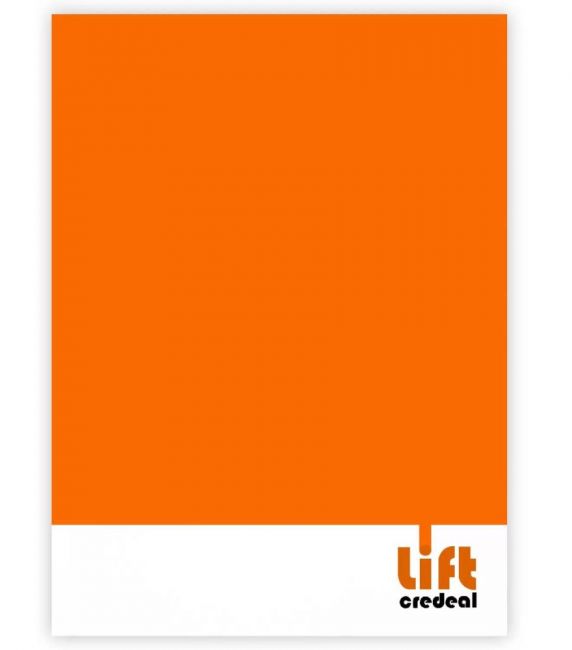 Caderno Brochura Capa Dura Univ Lift Laranja F Credeal Na Papelaria