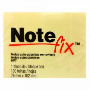 Bloco Adesivo Notefix Amarelo - 76mmx102mm - 100fls