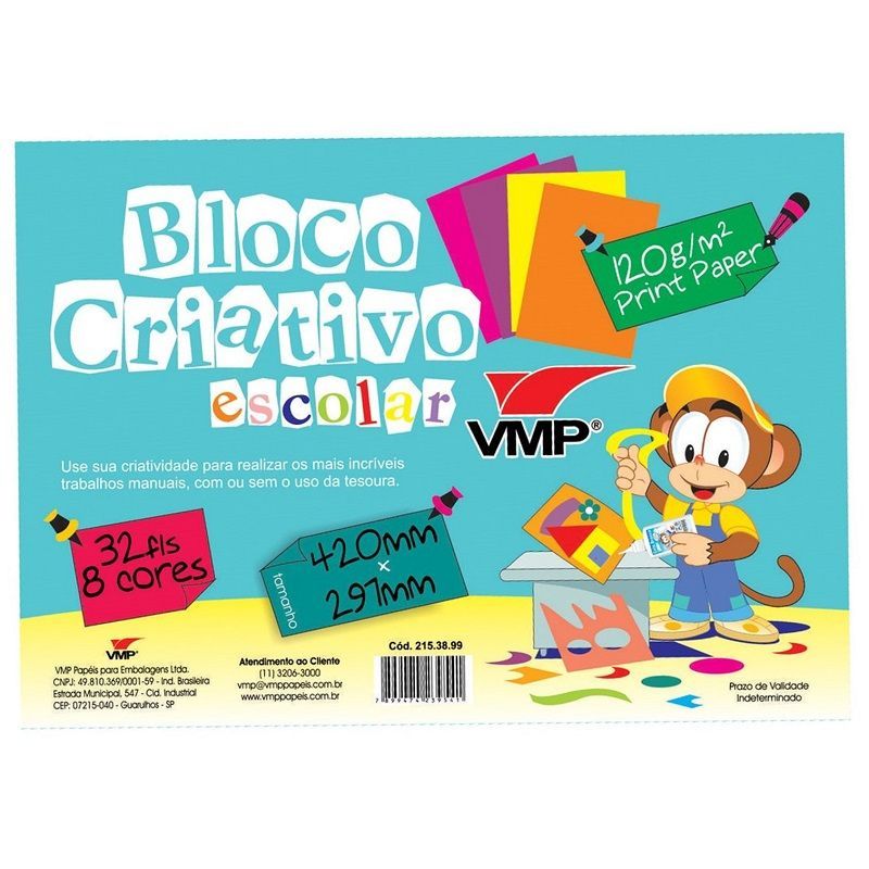 Bloco Criativo A3 Dupla Face 32fls VMP