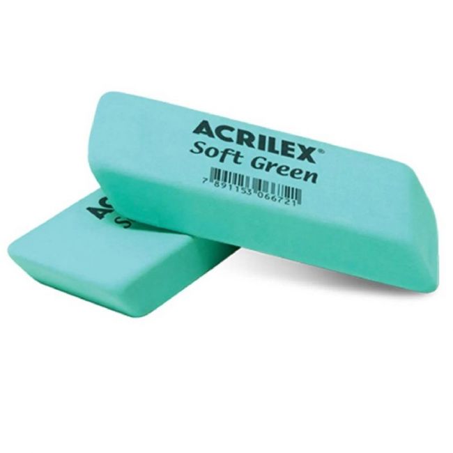 Borracha Acrilex Soft Green Verde