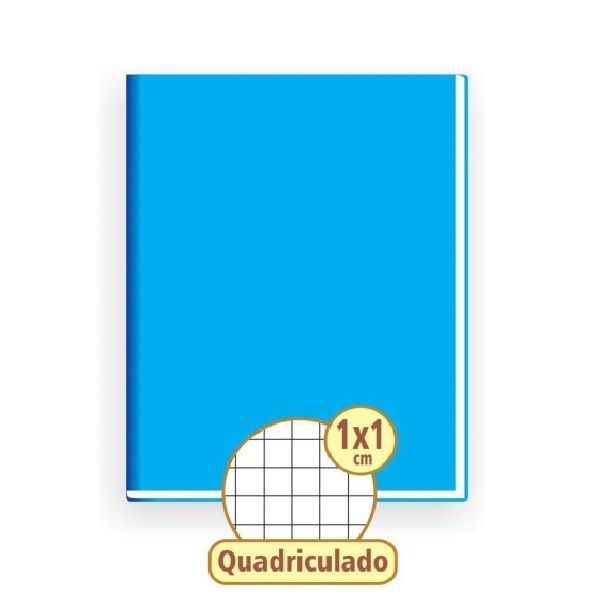 Caderno Quadriculado 1x1 Brochura CD Univ 96fls  D+ Azul Tilibra