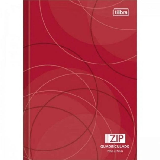 Caderno Aritmetica 7x7 Brochura CD 96Fls Zip Vermelho Tilibra