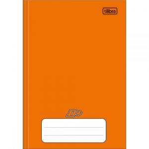 Caderno Brochura Capa Dura 1/4 D+ Laranja 48 Folhas