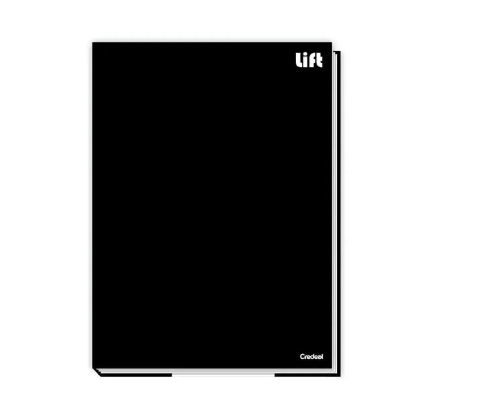 Caderno Brochura Capa Dura Univ. Lift Preto 96f Credeal