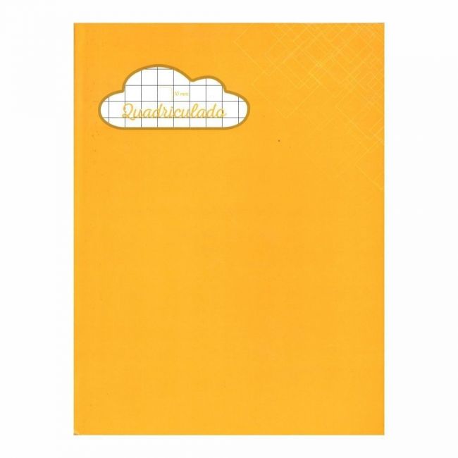 Caderno Quadriculado 1x1 Brochura CD Univ 40fls Amarelo Credeal