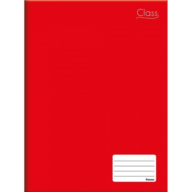 Caderno Brochura Capa Dura Univ. Class Vermelho 96f Foroni