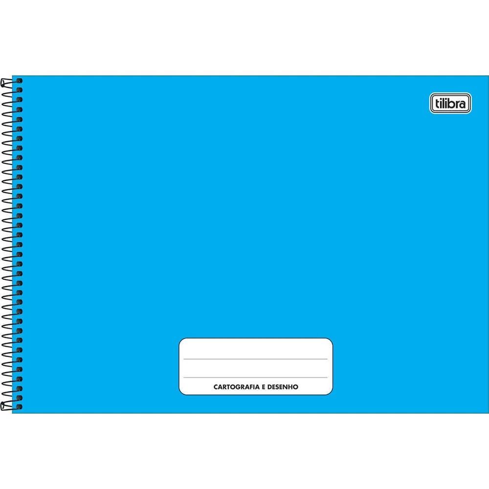 Caderno Cartografia e Desenho Pepper 80fls Azul Tilibra