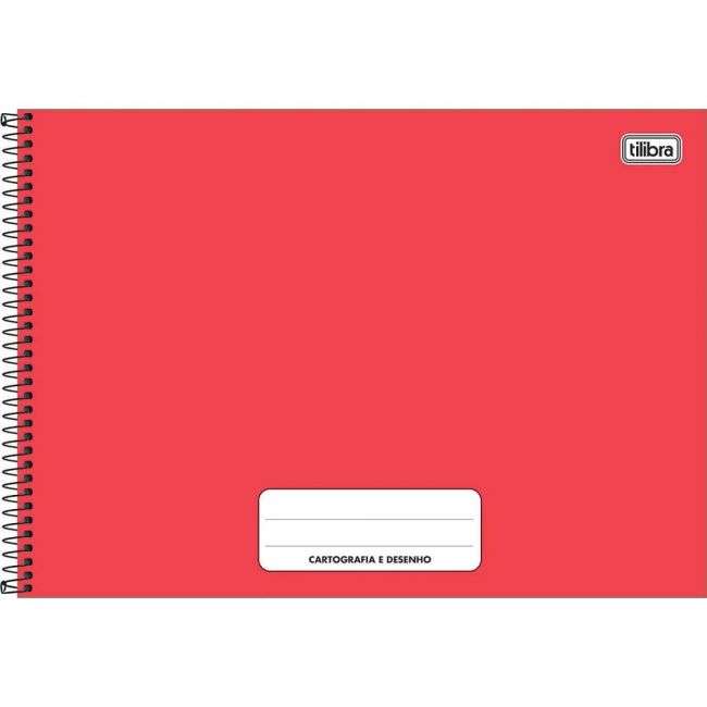 Caderno Cartografia e Desenho Pepper 80fls Vermelho Tilibra 