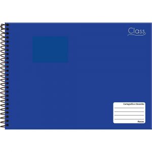 Caderno de Cartografia e Desenho Foroni Class C/96 Folhas - Azul