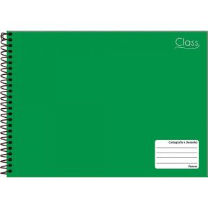 Caderno de Cartografia e Desenho Foroni Class C/96 Folhas - Verde