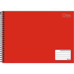 Caderno de Cartografia e Desenho Foroni Class C/96 Folhas - Vermelho