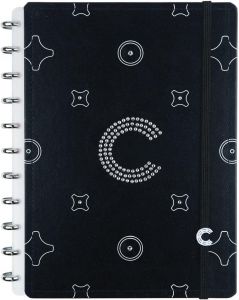 Caderno Inteligente Universitario Black Crystals By Swarovski Grande 80Fls