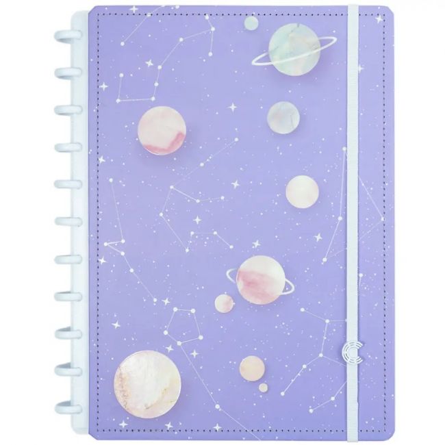 Caderno Inteligente Universitario 80Fls Purple Galaxy By Gocase 