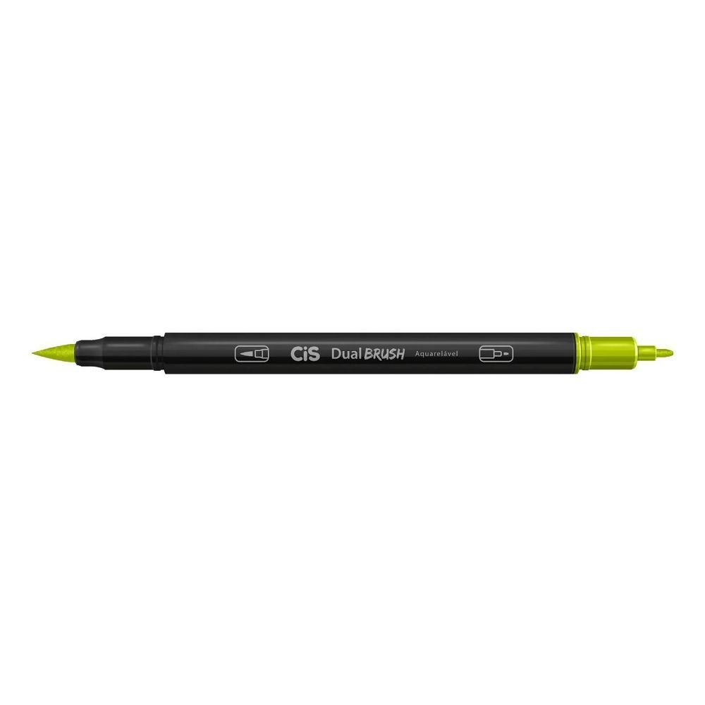 Marcador Cis Dual Brush Aquarelável 47 Verde Neon