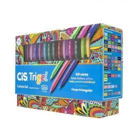 Caneta Gel Cis Trigel display com 60 Cores