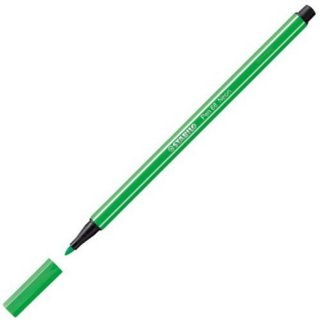 Caneta Stabilo 68/033 Verde Neon 