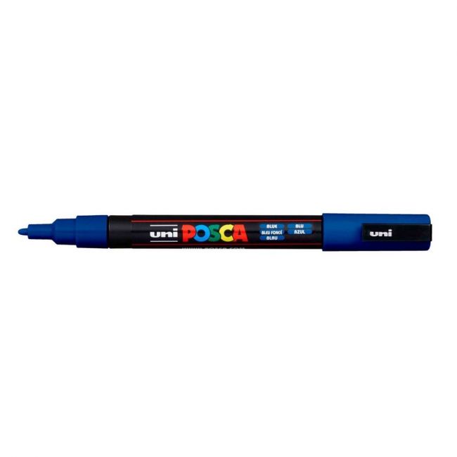 Caneta Uni-ball Posca PC-3M - Azul Escuro