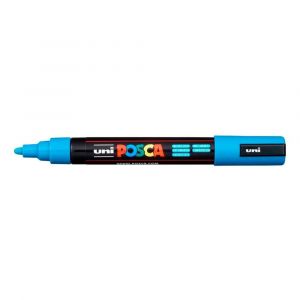 Caneta Uni-Ball Posca PC-5m - Azul Claro