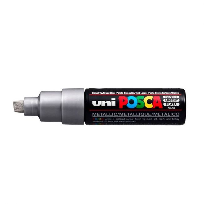 Caneta Uni-Ball Posca PC-8K - Prata