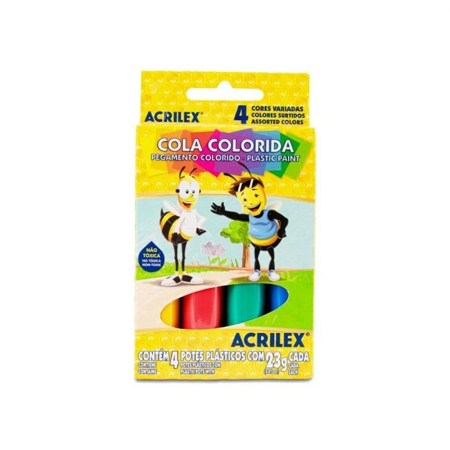 Cola Colorida 23g C/4 Cores Acrilex