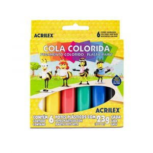 Cola Colorida 23g C/6 Cores Acrilex