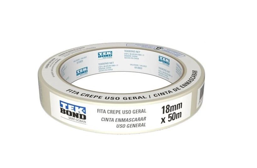 Fita Crepe 18mm x 50m Tekbond