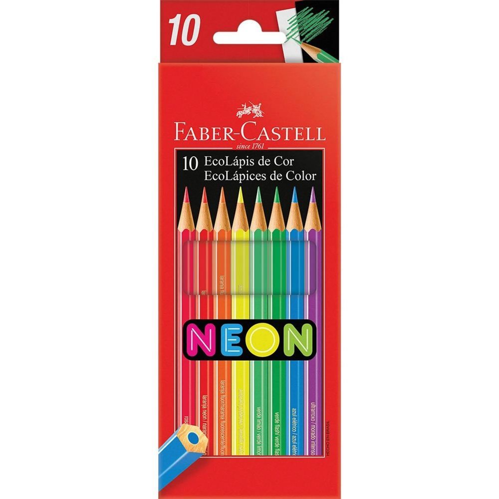 Lápis de Cor 10 Cores Neon Faber Castell