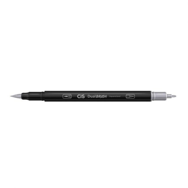 Marcador Cis Dual Brush Aquarelável 03 Cinza