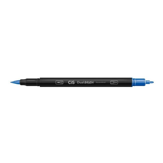 Marcador Cis Dual Brush Aquarelável 20 Azul Escuro