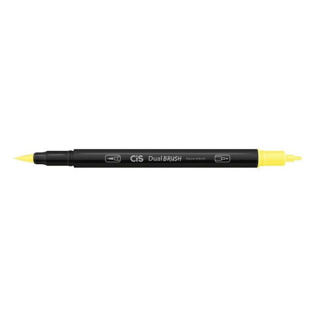 Marcador Cis Dual Brush Aquarelável 48 Amarelo Neon