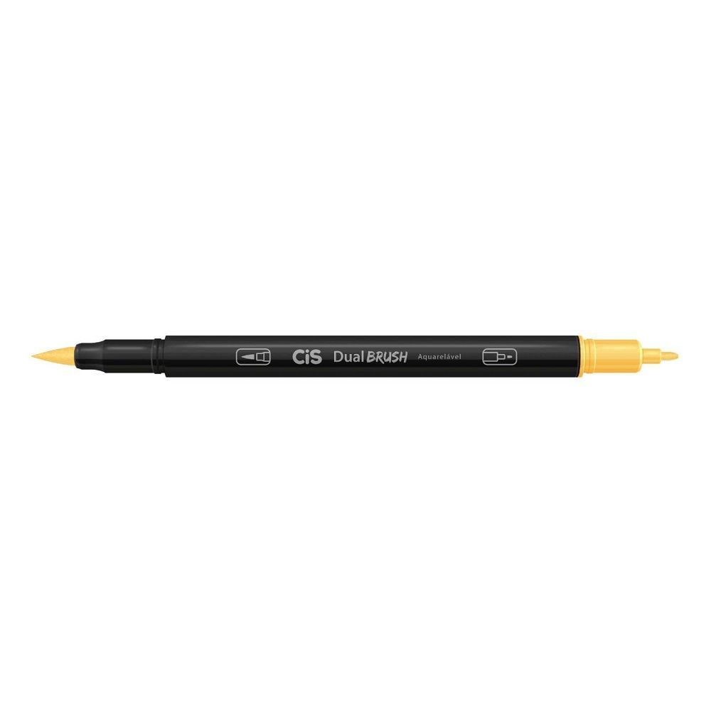 Marcador Cis Dual Brush Aquarelável 49 Laranja Neon 