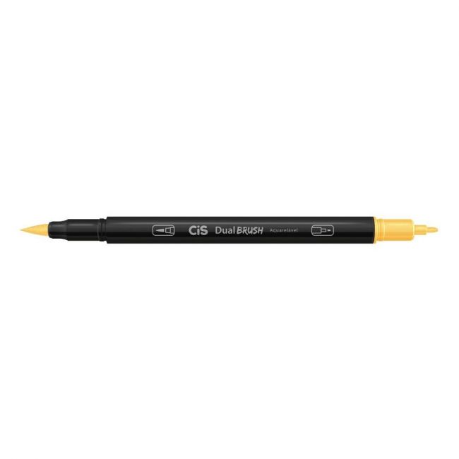 Marcador Cis Dual Brush Aquarelável 49 Laranja Neon 