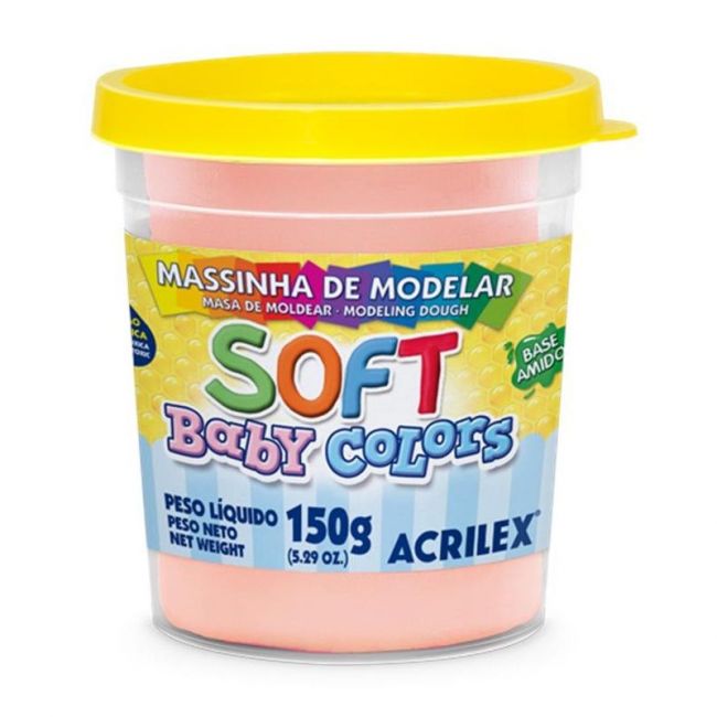 Massa de Modelar Soft Acrilex Salmao Baby 150g