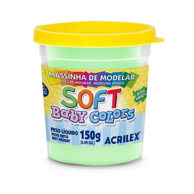 Massa de Modelar Soft Acrilex Verde Baby 150g