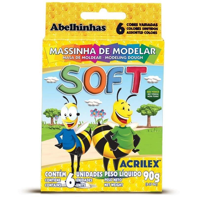 Massa de Modelar Soft 06 Cores Acrilex