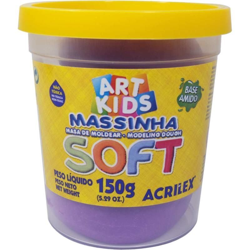 Massa de Modelar Soft Acrilex Amarelo Pessego 150g