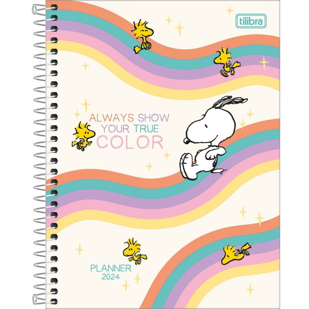 Planner 2025 Espiral Snoppy M7 Tilibra 